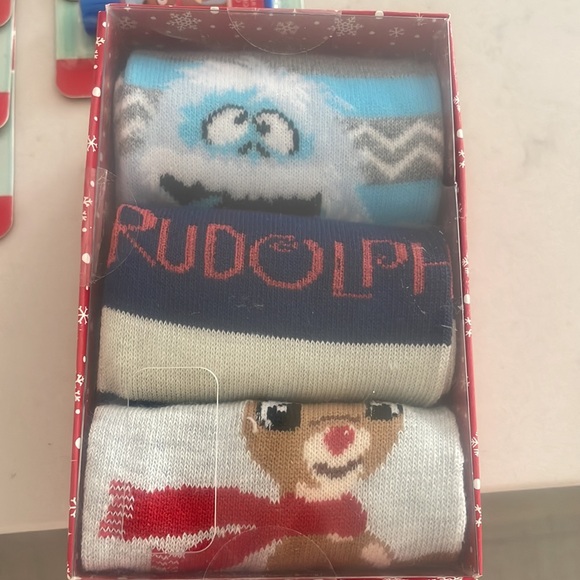 Rudolph crew, socks, and lip glosses - Picture 2 of 6